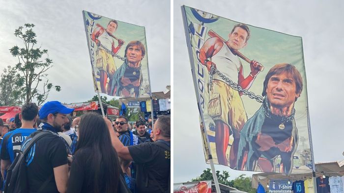 I tifosi dell'Inter sbeffeggiano Conte